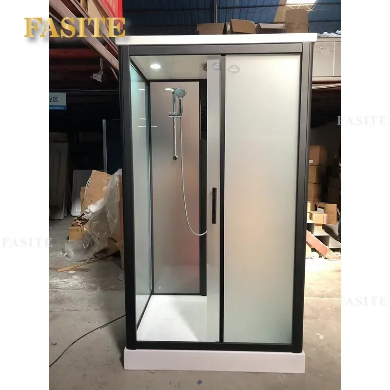 For Household Integrated Shower Room Bathroom with Sliding Glass Door Toilet Bath Warm Air System Modern Space Saving Design