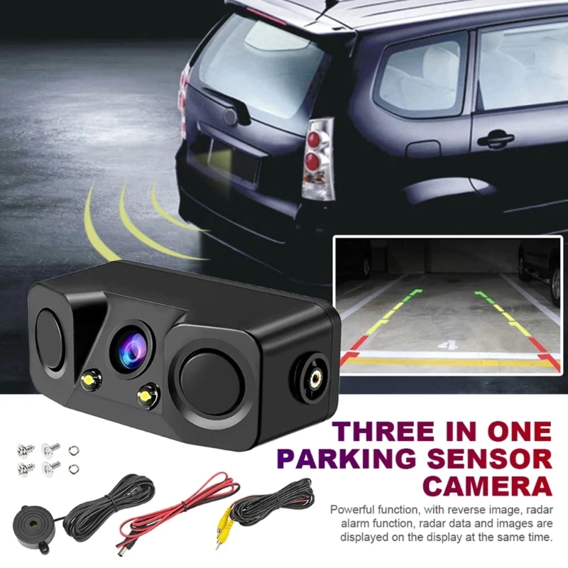 

Visual Display Car Reversing Radars System Built-in Speaker Reversing Camera Intuitive Assistance for Parking 170 Drop Shipping