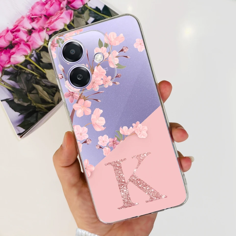 For Oppo A40 A40m Case CPH2669 Luxury Letters Cover Clear Silicone Soft TPU Phone Case For Oppo A40m A 40 OppoA40 OppoA40m Shell