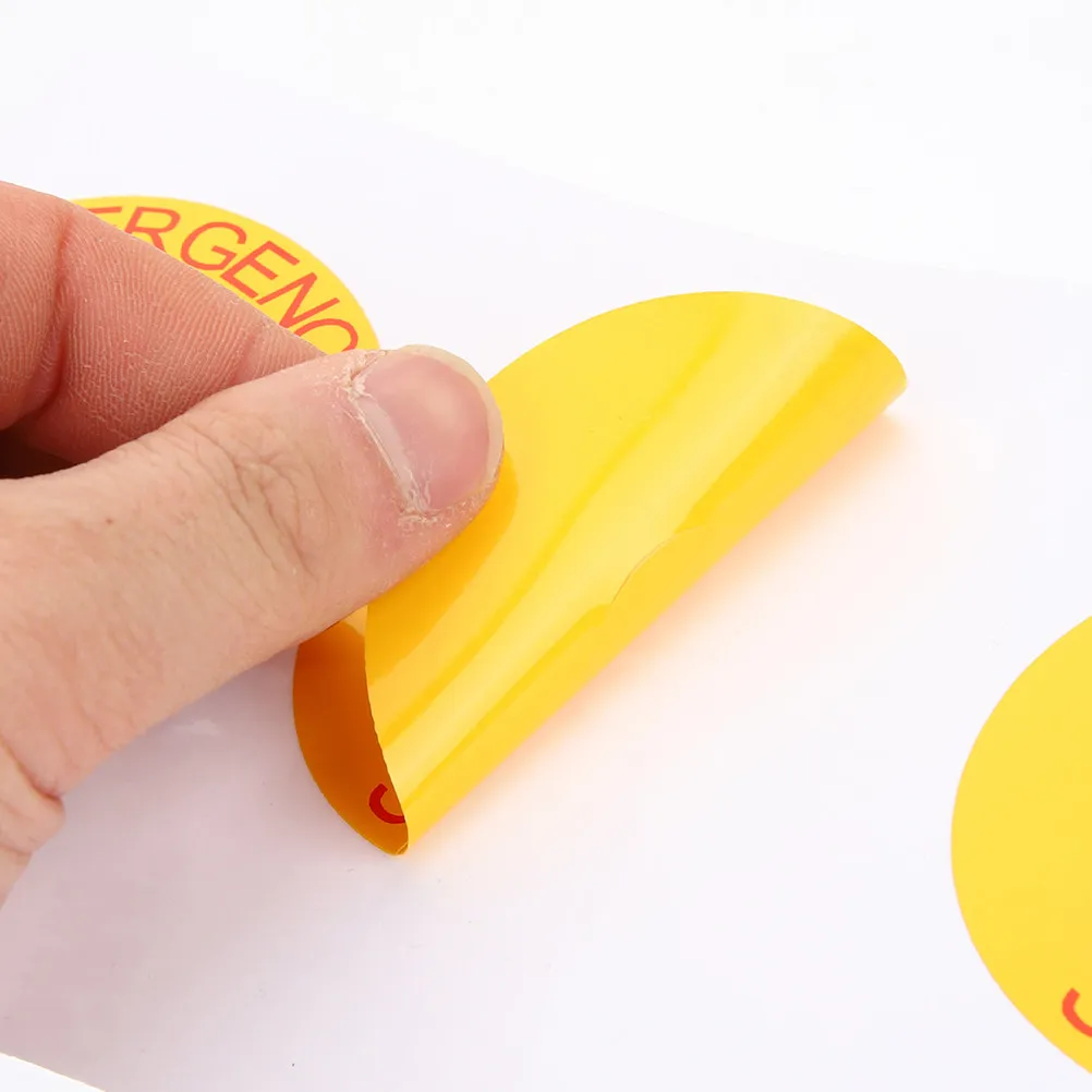 

Caution Emergency Stop Sticker Shut off Sign Signs Label Decals Indicator Shut-off Stickers