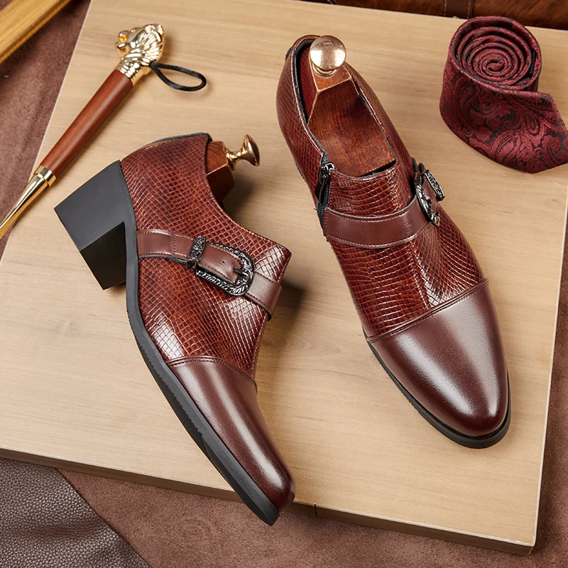 Zapatos de cuero de tacón alto - Men'S Formal Style reseña y precio