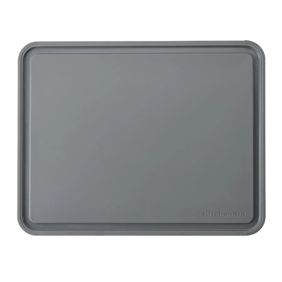 Classic Plastic Cutting Board with Trench Non-Slip Edges Dishwasher Safe 11x14 Charcoal Gray