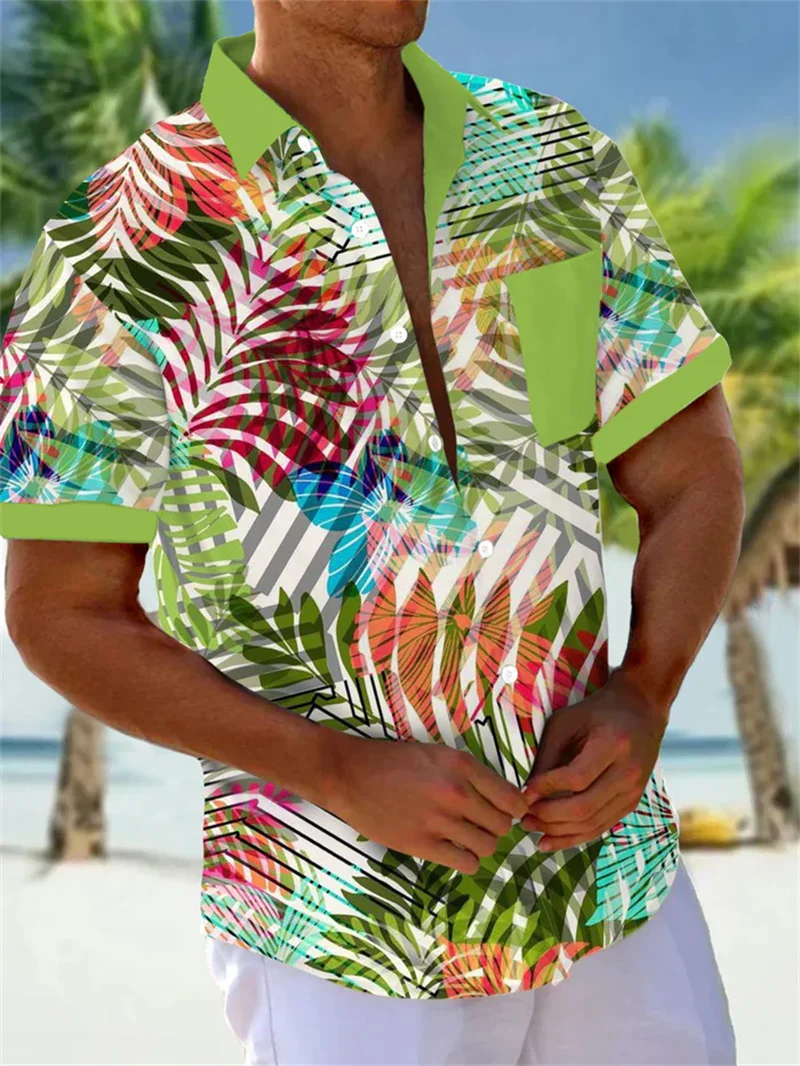 3D printed punk purple starry sky pattern shirt Harajuku fashion hip-hop men's shirt Hawaiian lapel top