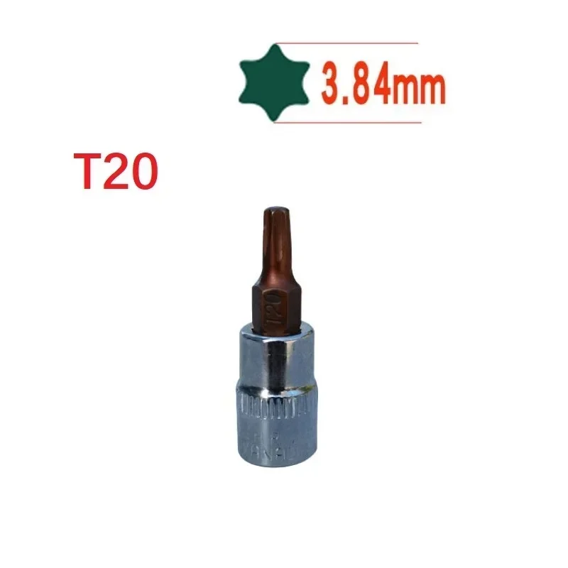 Torx Chave De Fenda Bit, Unidade Catraca Soquete, Chave De Soquete Adaptador, Ferramentas Manuais, T8, T15, T20, T25, T27, T30, T40, 1 ", 4", Atacado, 1Pc