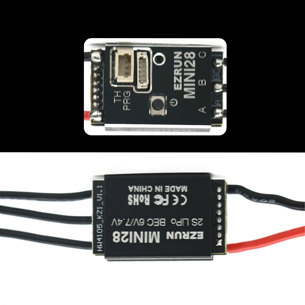 

HobbyWing EZRUN MINI28 30A Brushless ESC Sensored Support Bluetooth Settings 2S Lipo Bec 6V/7.4V Speed Controller