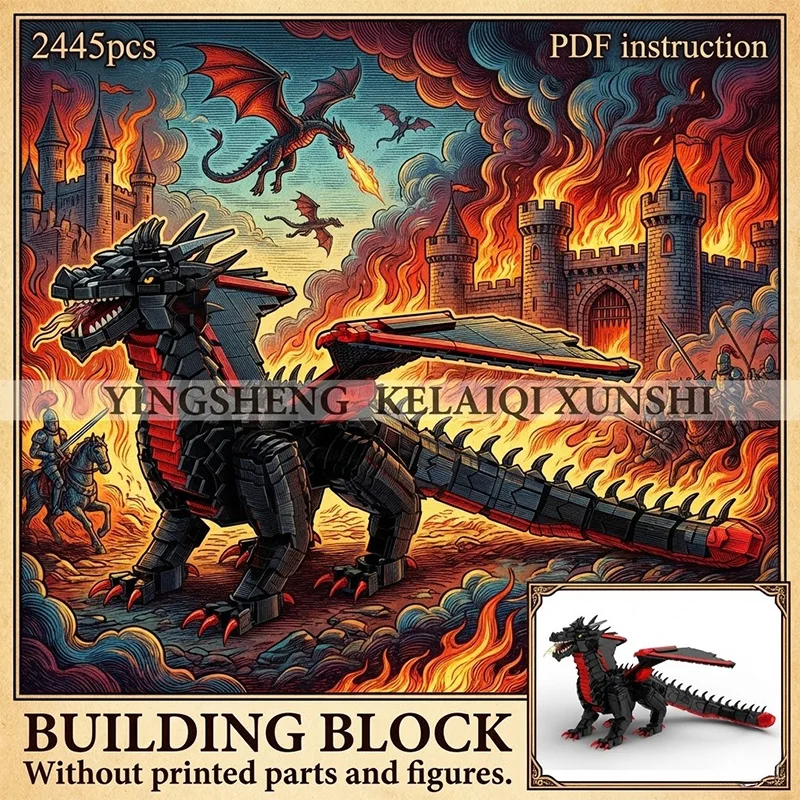 Figurine d'action d'animal de la légende créative, briques de construction, jouet, cadeau pour enfant pour 246687 moc