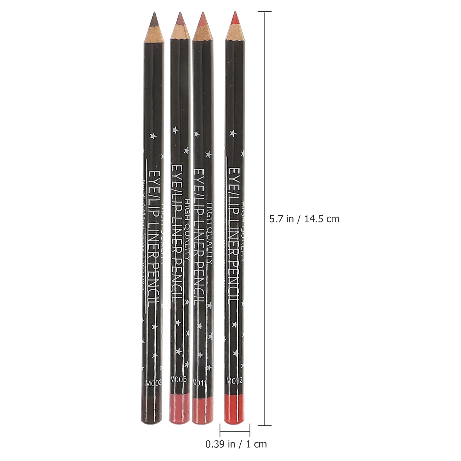 12 Stück Lippenstift matt Lippenstift braun Augenbrauen Liner Frauen wasserdicht Holz schwarz Eyeliner