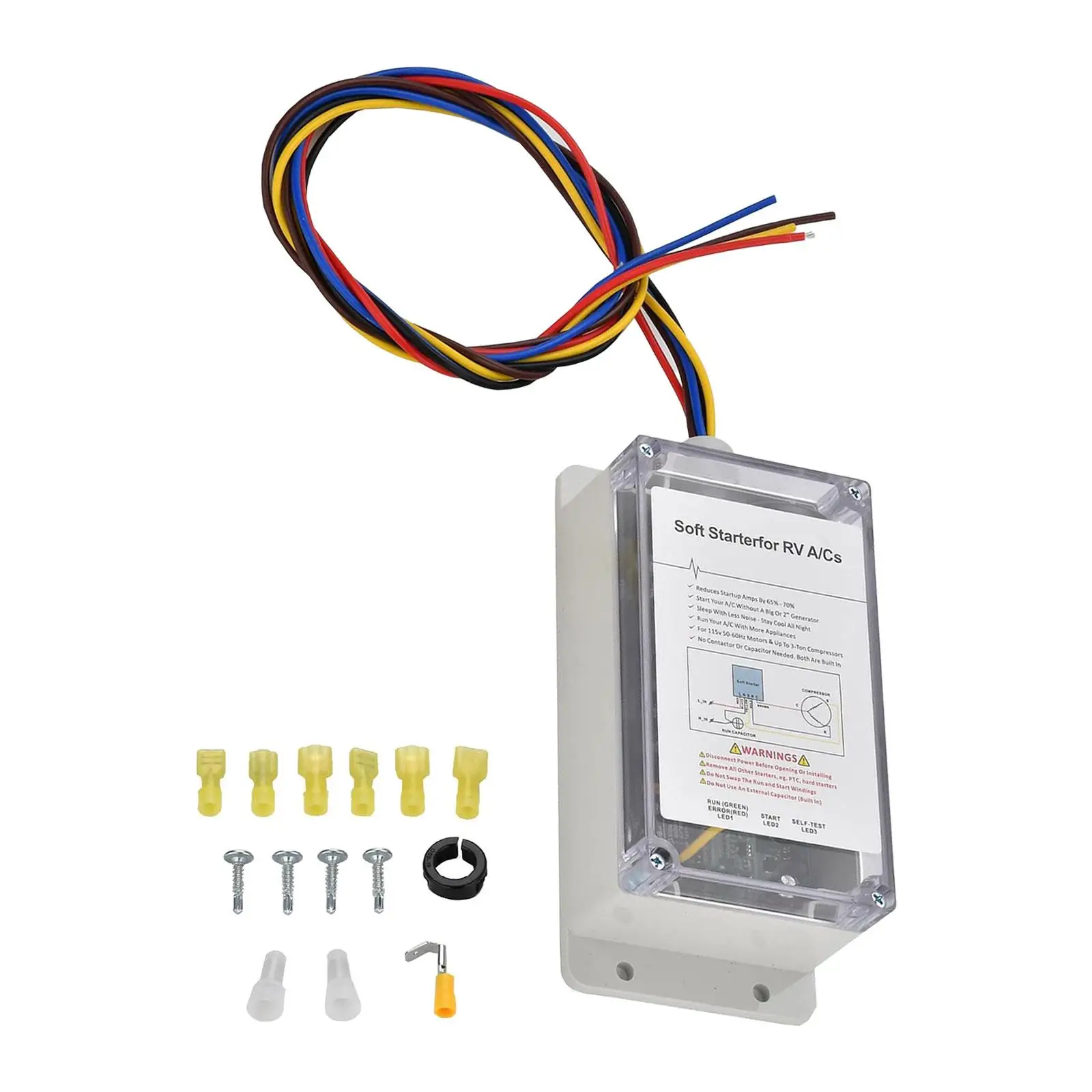 

Generic Air Conditioner Soft Start Kit with Generator Assembly Component Replacement Soft Starter for Auto Applications