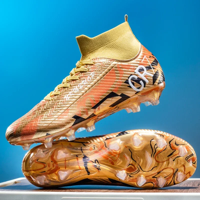 Neue Männer Training Fußball Stiefel Lange Spikes Stollen Outdoor Fußball Schuhe Atmungsaktive Erwachsene Rutschfeste Jungen Sport Spiel Bequem