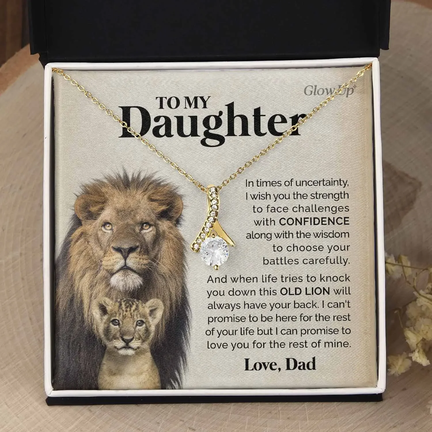 New Love Alluring Necklace To My Daughter Gift for Daughter Girl From Dad Pendant Necklace with Box for Birthday Dropshipping