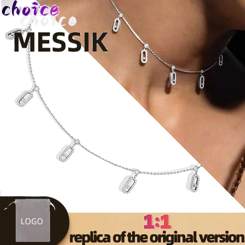 Luxury and eye-catching pure silver s925 MOVE UNO series multi pendant diamond women's high-quality necklace for dinner party