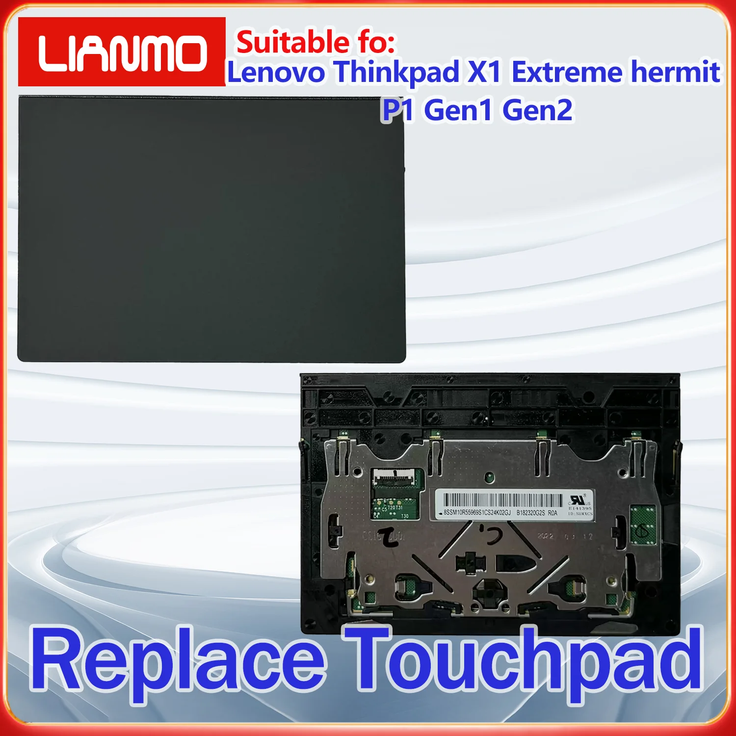 Suitable for Lenovo ThinkPad X1 Extreme hermit P1 Gen1 Gen2 Notebook Touchpad Mousepad Black 01LX660 01LX662