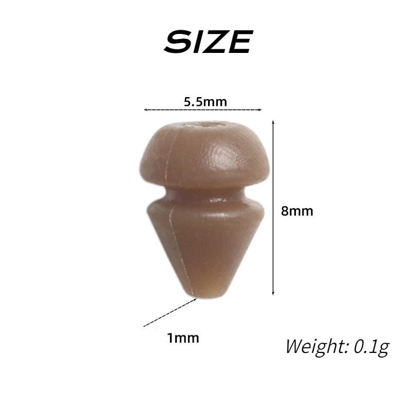 10PCS Carp Fishing Accessories Brown Gourd File Bead Library Fishing Gear Lure Accessories Sea Rod Throwing Rod Fishing Supplies
