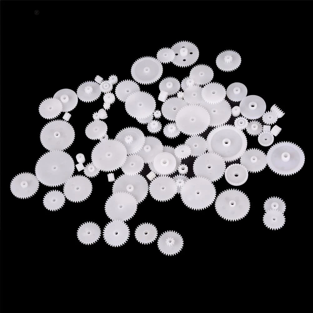 58 Styles Toothed Wheels WSFS Gears Plastic All Module 0.5 Robot Parts DIY 58Pcs