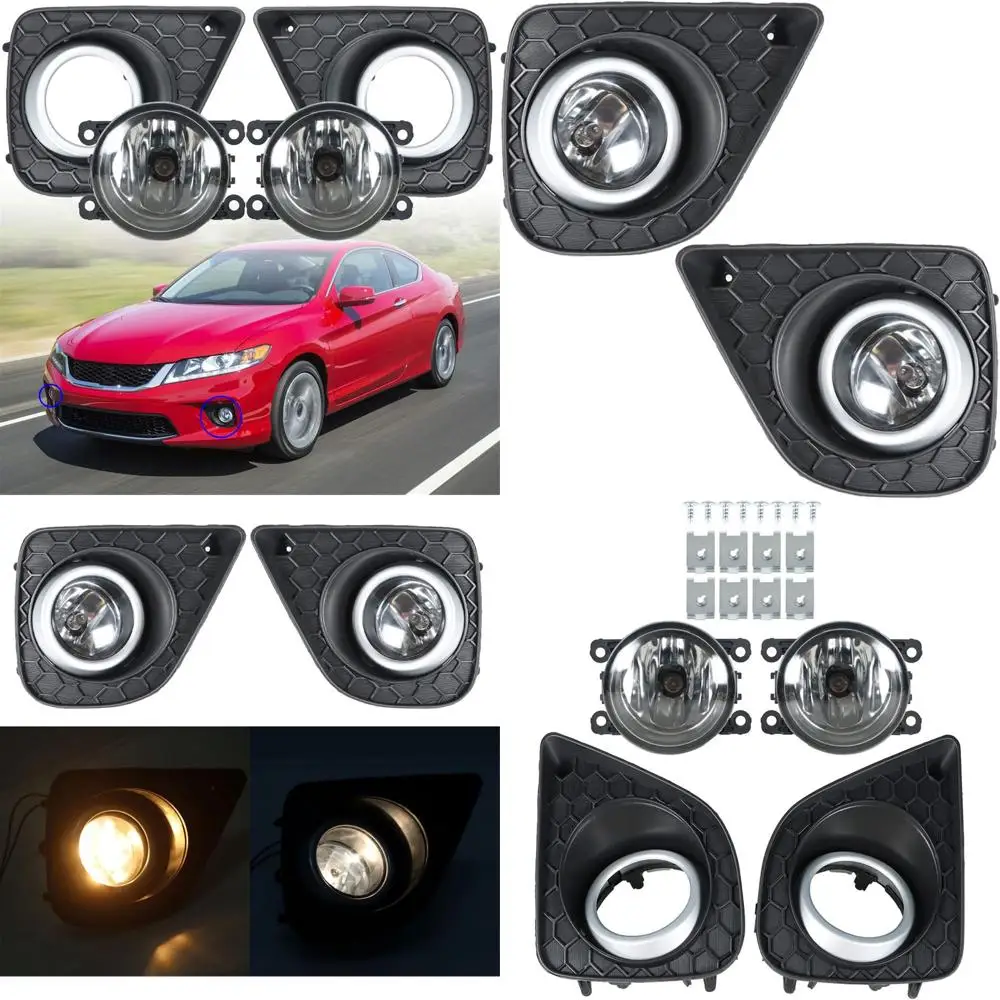 

2013-2015 Honda Accord Coupe Clear Fog Lights with Bulbs, Bezels for Driver & Passenger Side Assembly