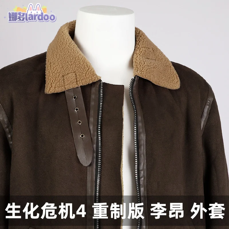 Game Leon Scott Kennedy Jacket Cosplay Costume Men Coat Role Play Halloween Overcoat