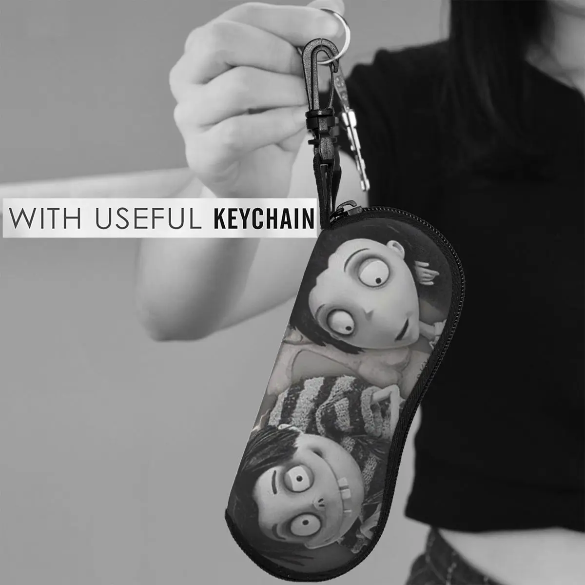 Frankenweenie Shell Glasses Case Protector Sunglasses Box Women Men Soft Eyeglass Bag Pouch