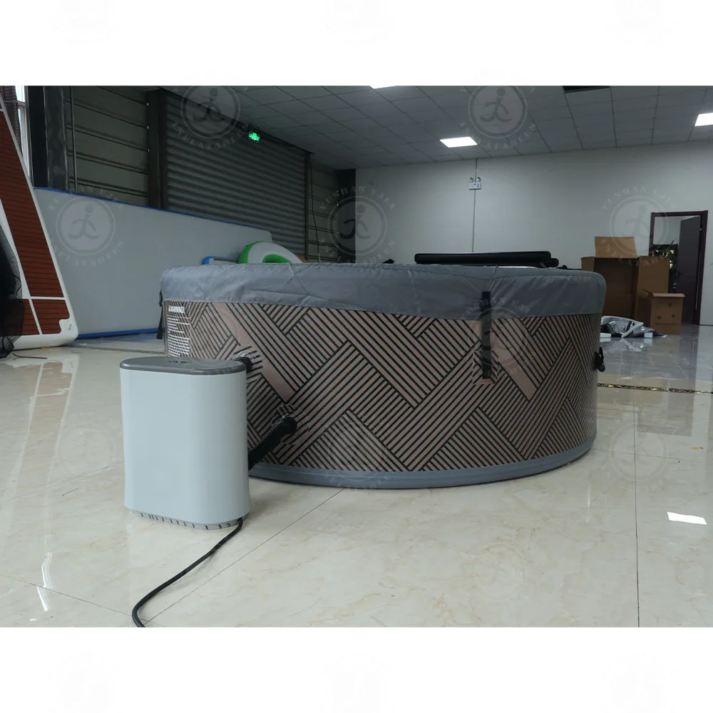 DWF Portátil Redonda Inflável Hot Tub, durável jardim ao ar livre Spa, Whirlpool bolhas de ar, banheira interior, 2-8 pessoas