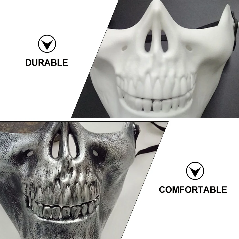 Skull Shaped Face Protector Half Gear Halloween Cosplay Masquerade Mask Protection