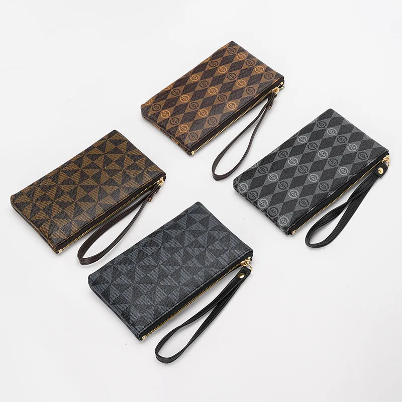 

High Quality Pu Leather Women Long Purse Bags Luxury Multi Functional Wallet Handbag Lady Simple Shell Phone Satchels Bag
