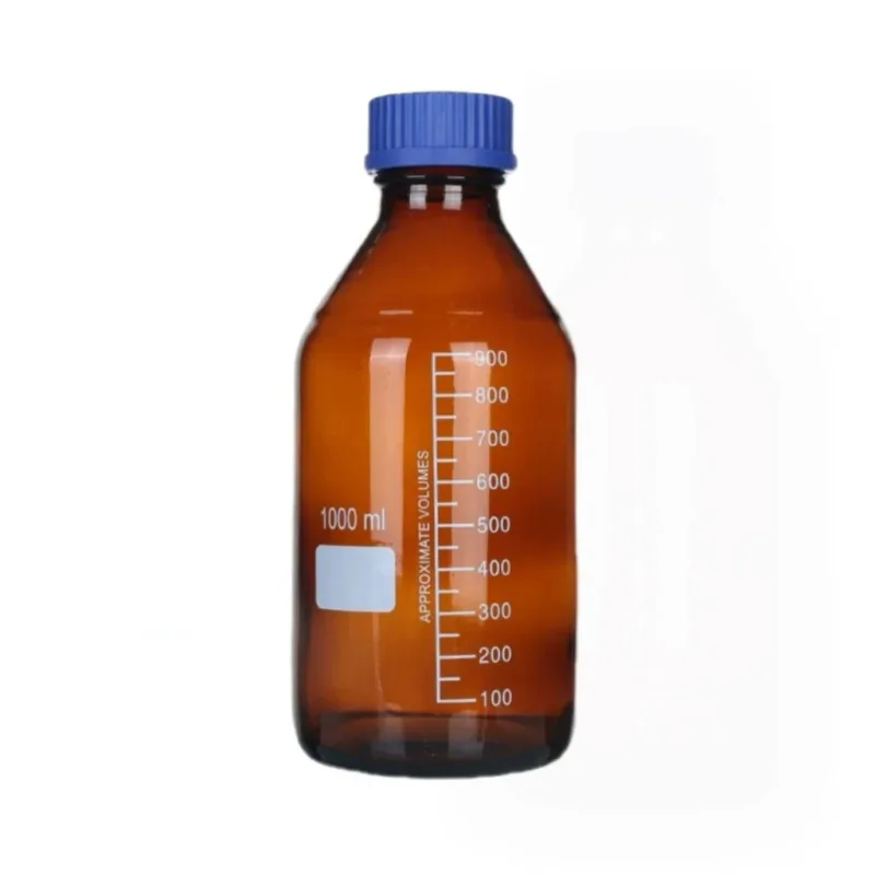 25ml To 1000ml Lab Transparent/Brown Screw Cap Reagent Bottle Sealed Bottle Glass Laboratory Sample Bottle ,Without Gasket view 3