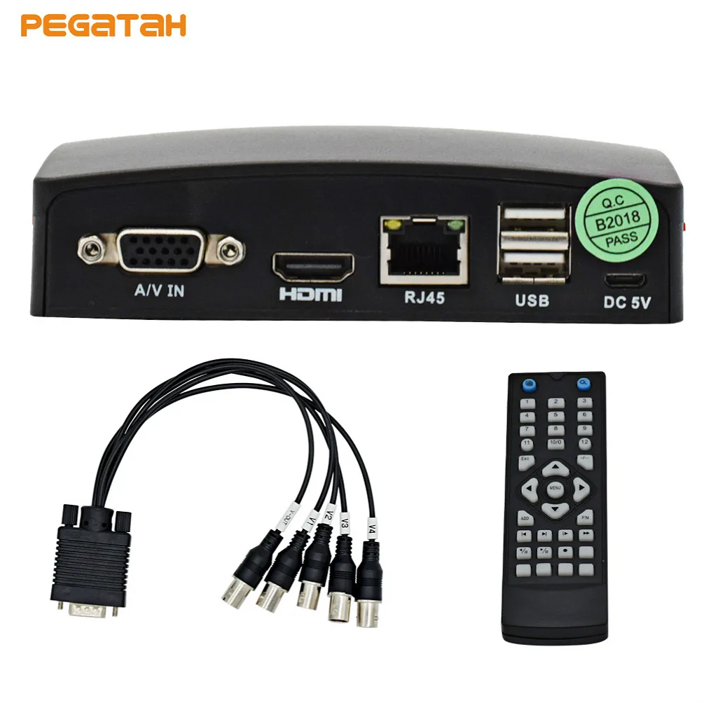 HD Mini 4CH DVR with Video In 1080H Real Time CCTV Hybrid AHD/CVI/TVI/Analog In 1 MINI DVR for Surveillance Camera System