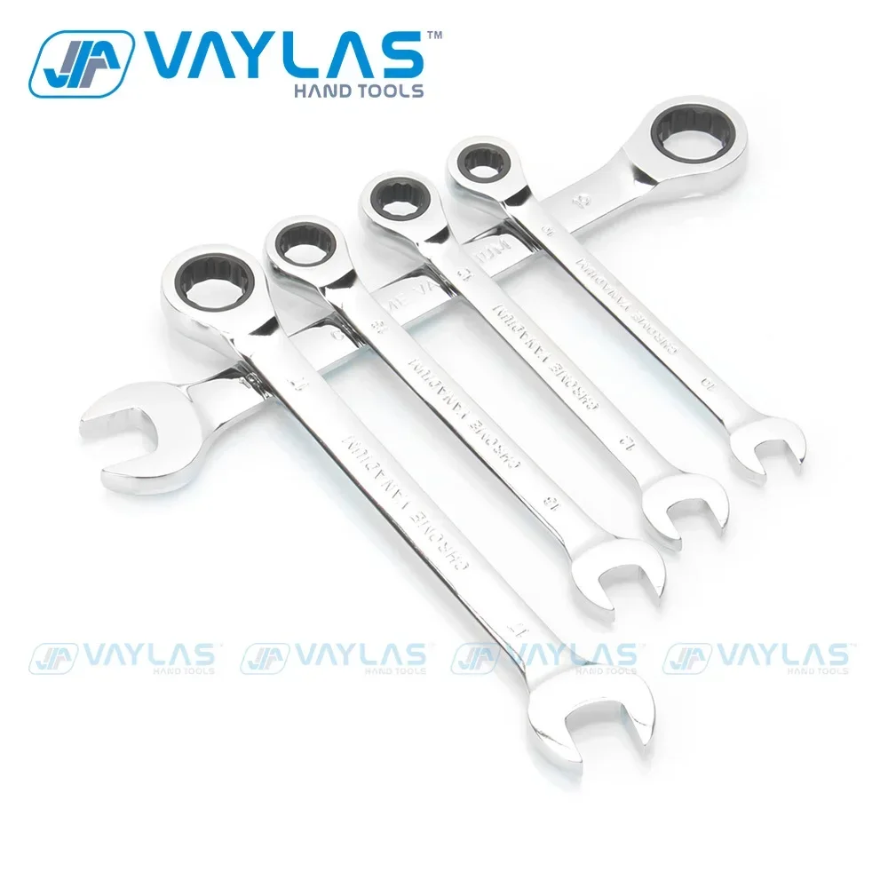 Трещоточный ключ 6-32 мм с фиксированной головкой, зеркальная полировка, 72 зубца, высокомоментный многофункциональный инструмент, трещоточные ключи, ручные инструменты для авторемонта