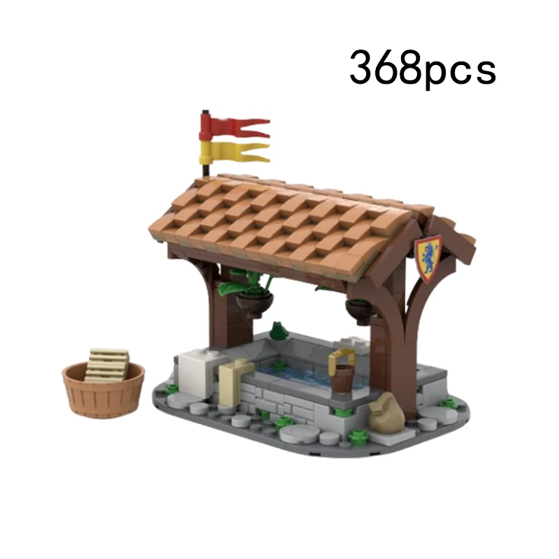 Small Pieces Assembling BlocksMOC Viking Tent Medieval Castle Battering Malt Laundry Carriagefang Scene Model Playset ...