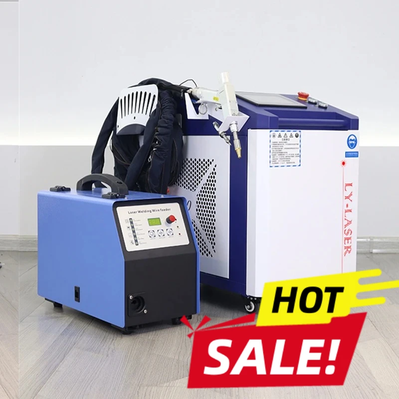 Handheld 4-in-1 1500W 2000W 3000W Fiber Laser Welding 2-in-1 Head Cleaning Cutting Machine for Metal Oxides Stainless Surfaces