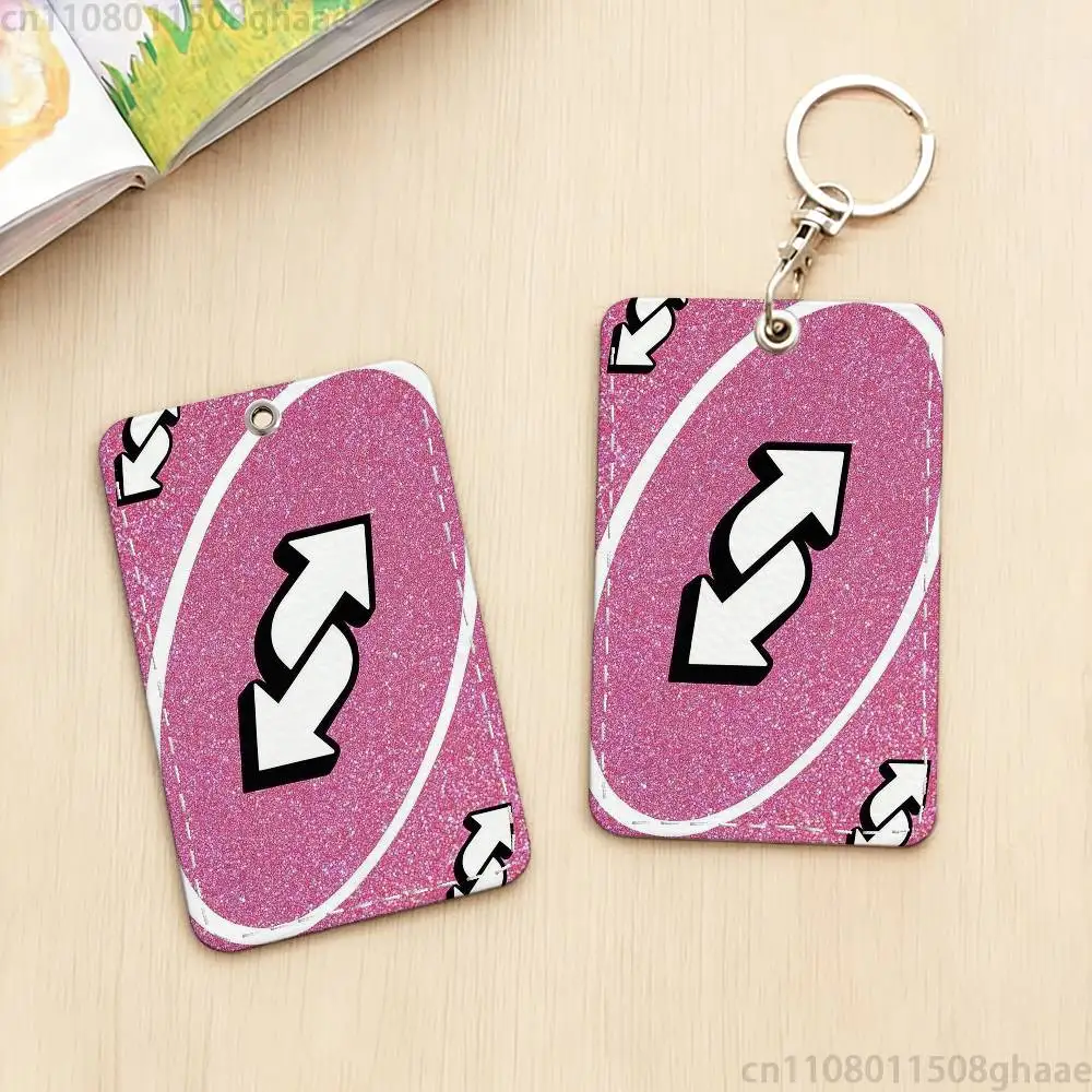 U-UNO Reverse  Personalised Print Card Holder Suitable For Holder Girls Door Card Case Women Badge Holder Keychain