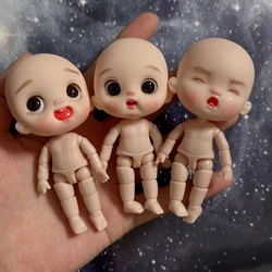 Cute Comic Face Doll 16cm Doll 1/8 BJD Doll Toy Multiple Hair Colors Nude Doll Children and Girls Toy Gift