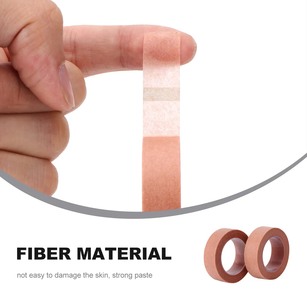 2pcs Fiber Tape Eyelash Grafting Brown Adhesive Strip Beauty Salon Supplies Lash Isolation Tool Upper Lower Eyelashes Sticky view 4