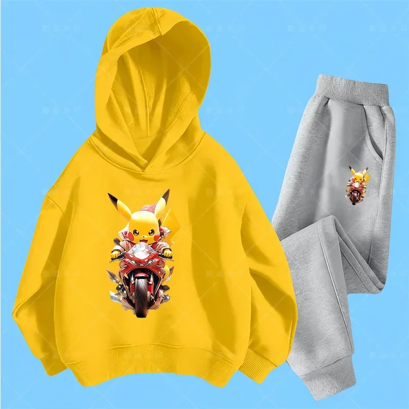 Children's Marios Hoodie Set Pokemon Sweatshirt Long Sleeve Children's Boys/Girls Set Cool Kids Sonic Hooded