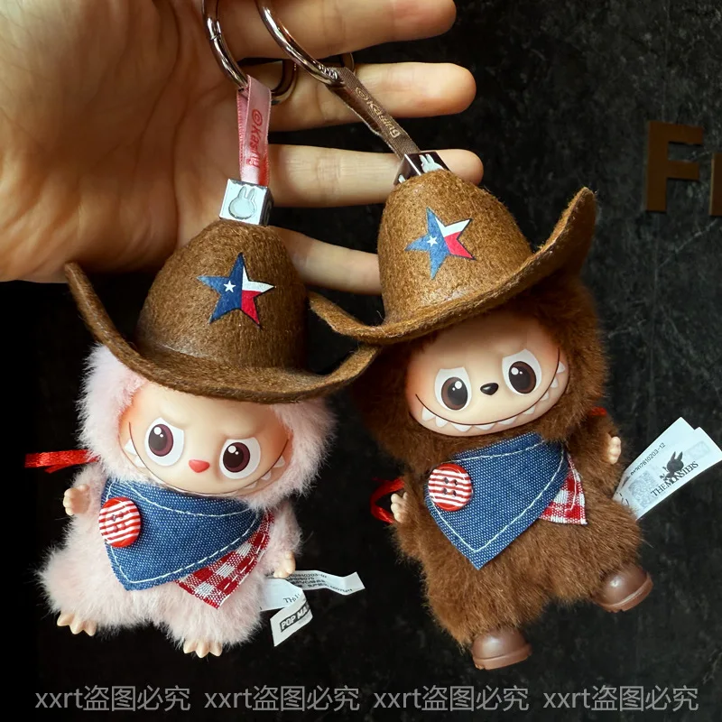 

10cm Mini Labubu 4.0 Doll Clothes 4th-Gen Labubu Western Cowboy Outfits for Mini Labubu