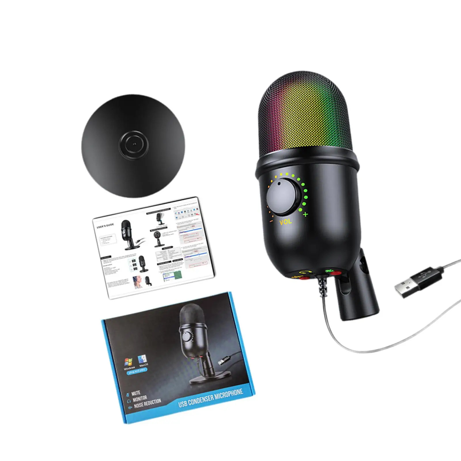 USB Microphone Studio Mic High USB Microphone for Gaming Desktop Microphone for