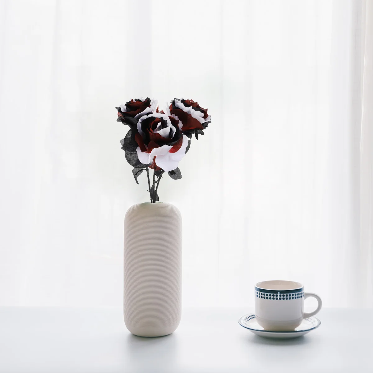 

3 PCS Party Simulated Rose Props Decorations Wedding Home Ornament Single Branch Supplies