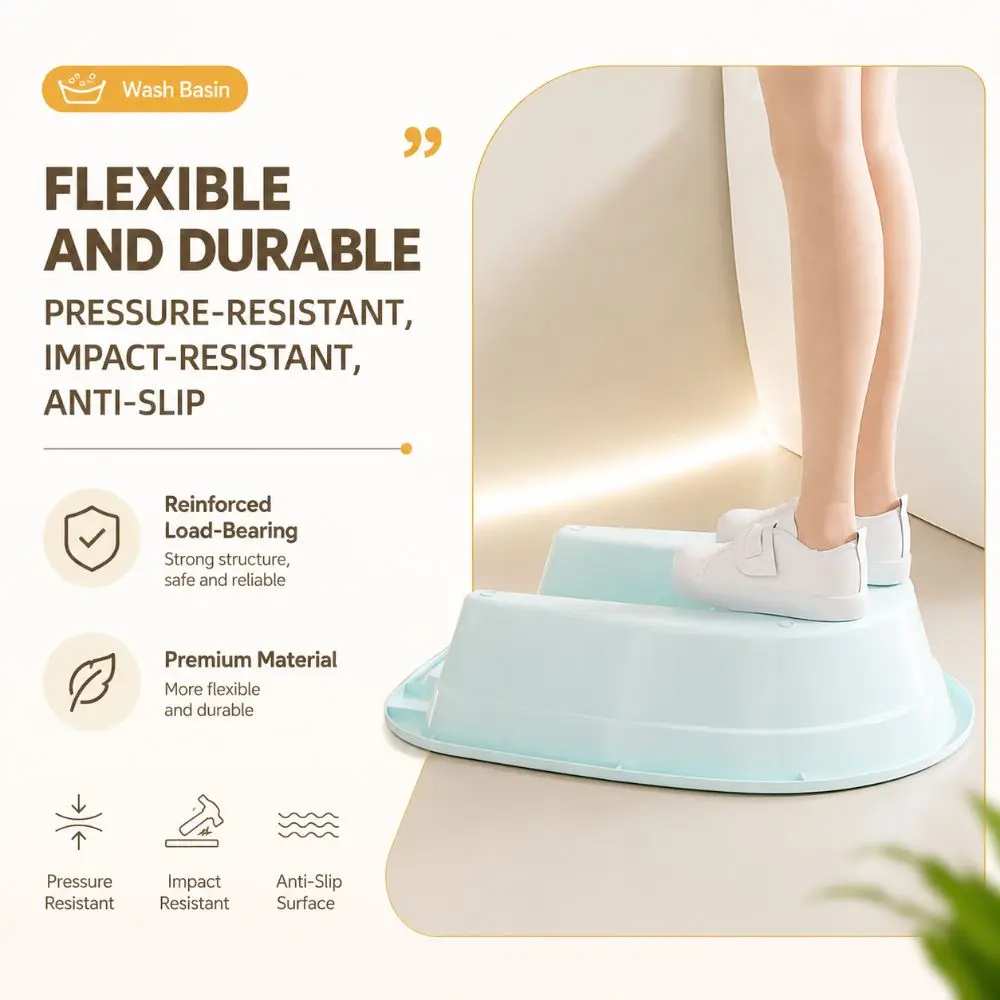 2IN1 Washboard Laundry Basin Thickened Large Capacity Underwear Cleaning Basin Non-Slip Multifunctional Laundry Tub