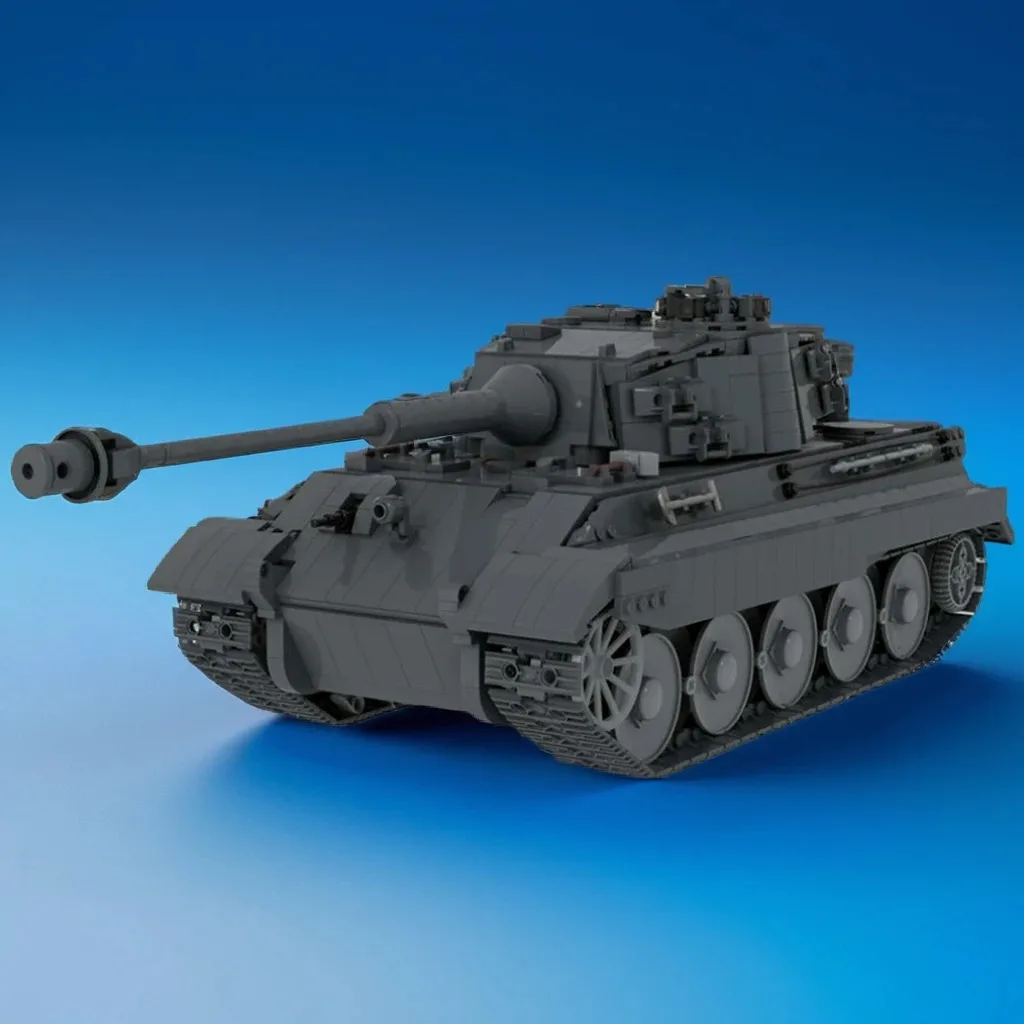 

2333PCS MOC Military WW2 Tank Tiger Ii Kingtiger Sd Kfz 182 Model Building Block Collectible Display DIY Creative Brick Gift