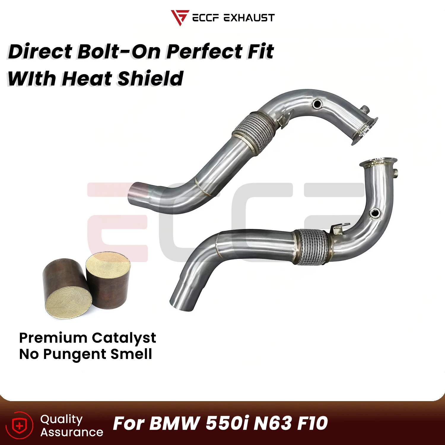 

Sporty Stainless steel Downpipe For BMW 550i N63 F10 Aggressive Sound Plug and Play Upgrade Performance