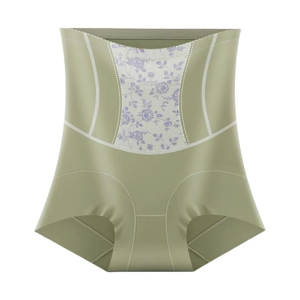 

High Waist Postpartum Body Shaper Shapewear Girdle Panties Floral Briefs Tummy Control Underwear Rose Flower