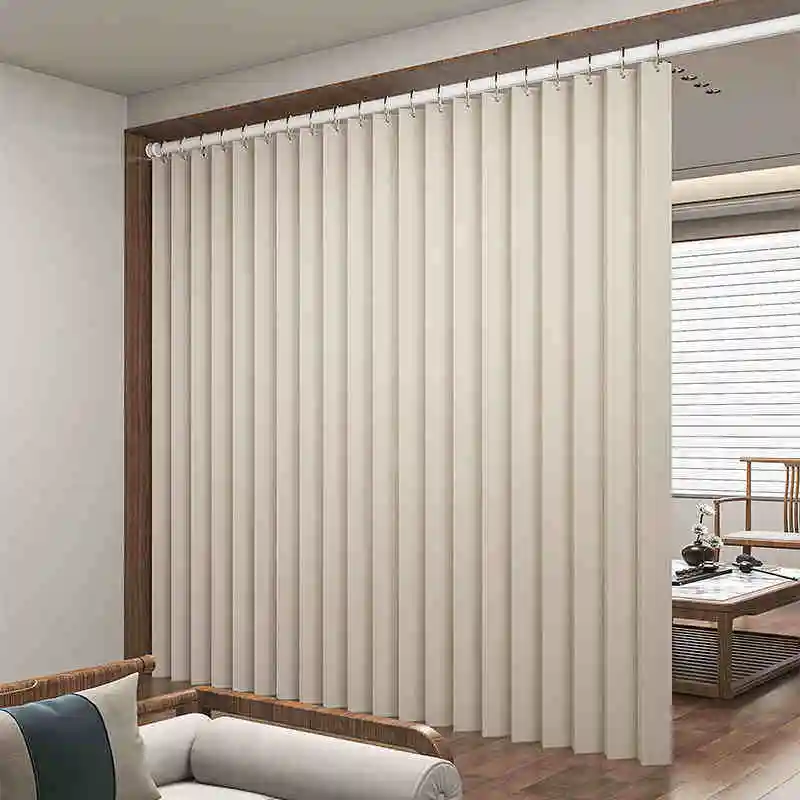 Closet Door Curtains Linen Pleated Folding Magnetic Patio Door Curtains Tiebacks Accordion Room Divider Sliding Glass Door Blind
