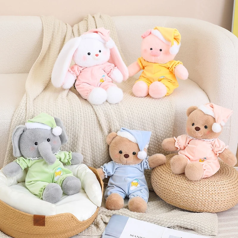 

Kawaii Hugging Animals Stuffed Toys Cute Plush Pillow Doll Gift for Baby Kids Sleep Cuddle Plushies Home Bed Sofa Car Seat Decor