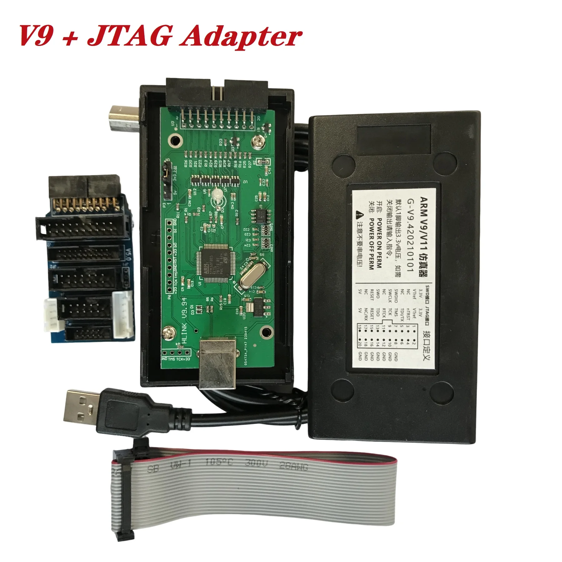 For J-LINK V9 JLink V9 J LINK V9 ARM Emulator Adapter For STM32 ARM MCU USB JTAG Debug Tools with Switching Board