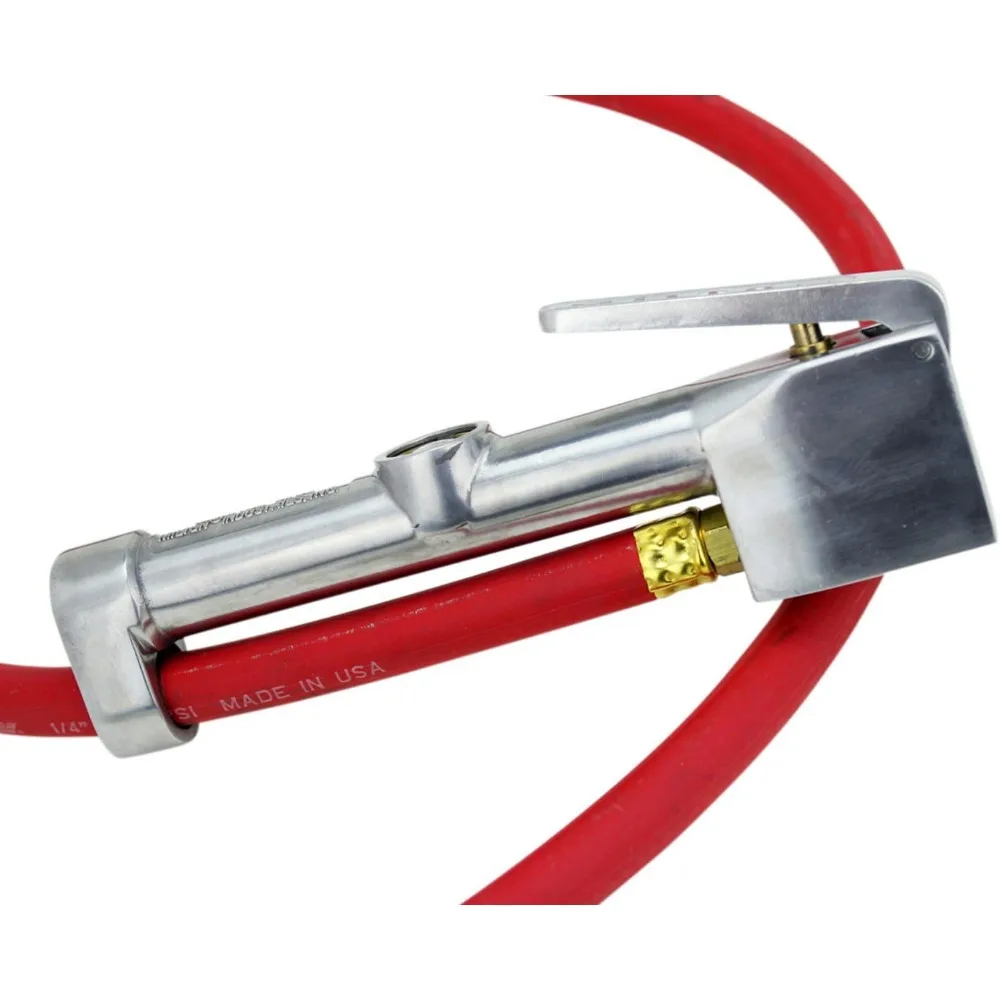 منفاخ إطارات تناظري عالي التحمل مع مقياس ضغط وخرطوم 3 أقدام لتضخم كرة واحدة، صنع في الولايات المتحدة الأمريكية، OSHA Complia