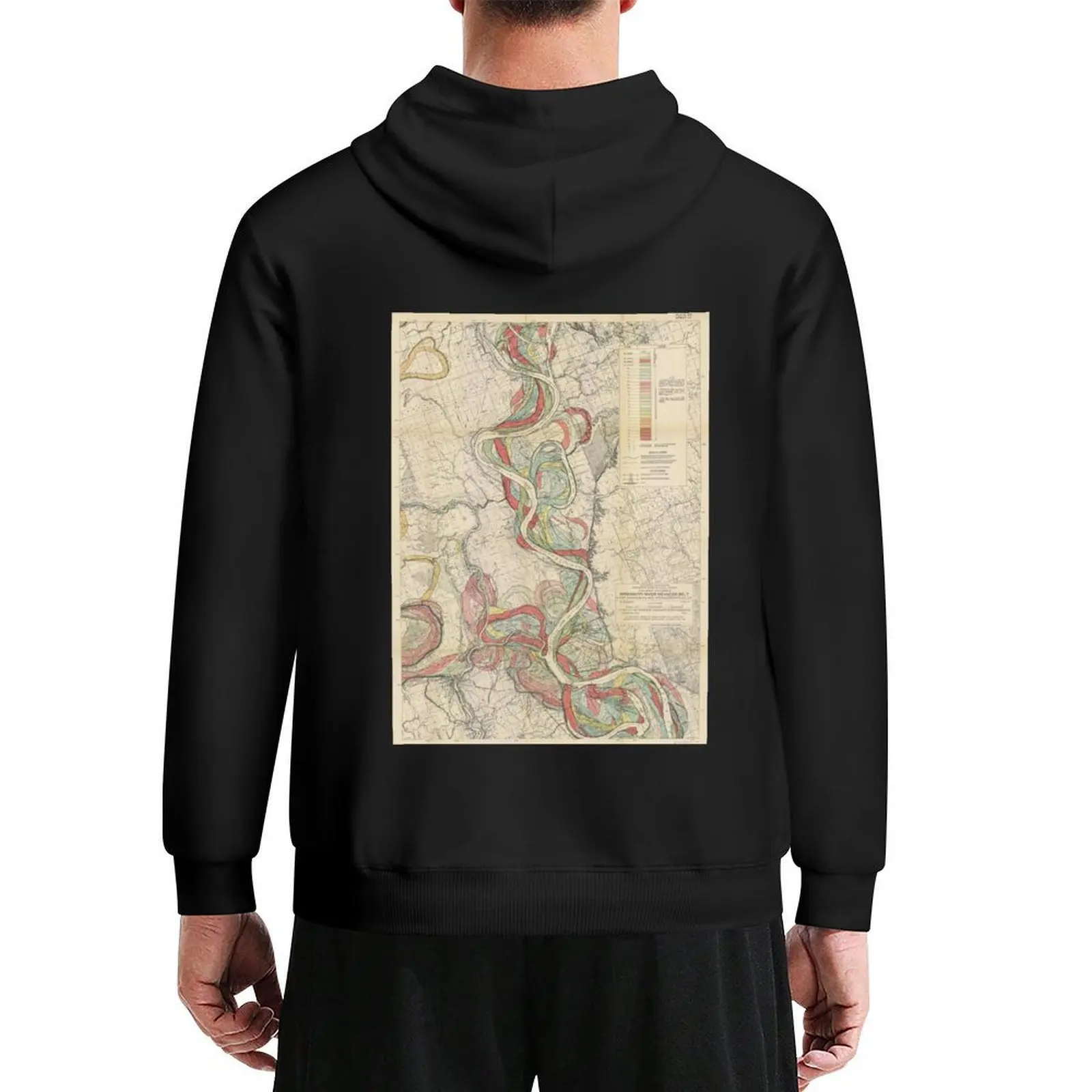 

Harold Fisk, 1944 - Ancient Courses: Mississippi River Meander Belt, Plate 22 Sheet 13 Hoodie