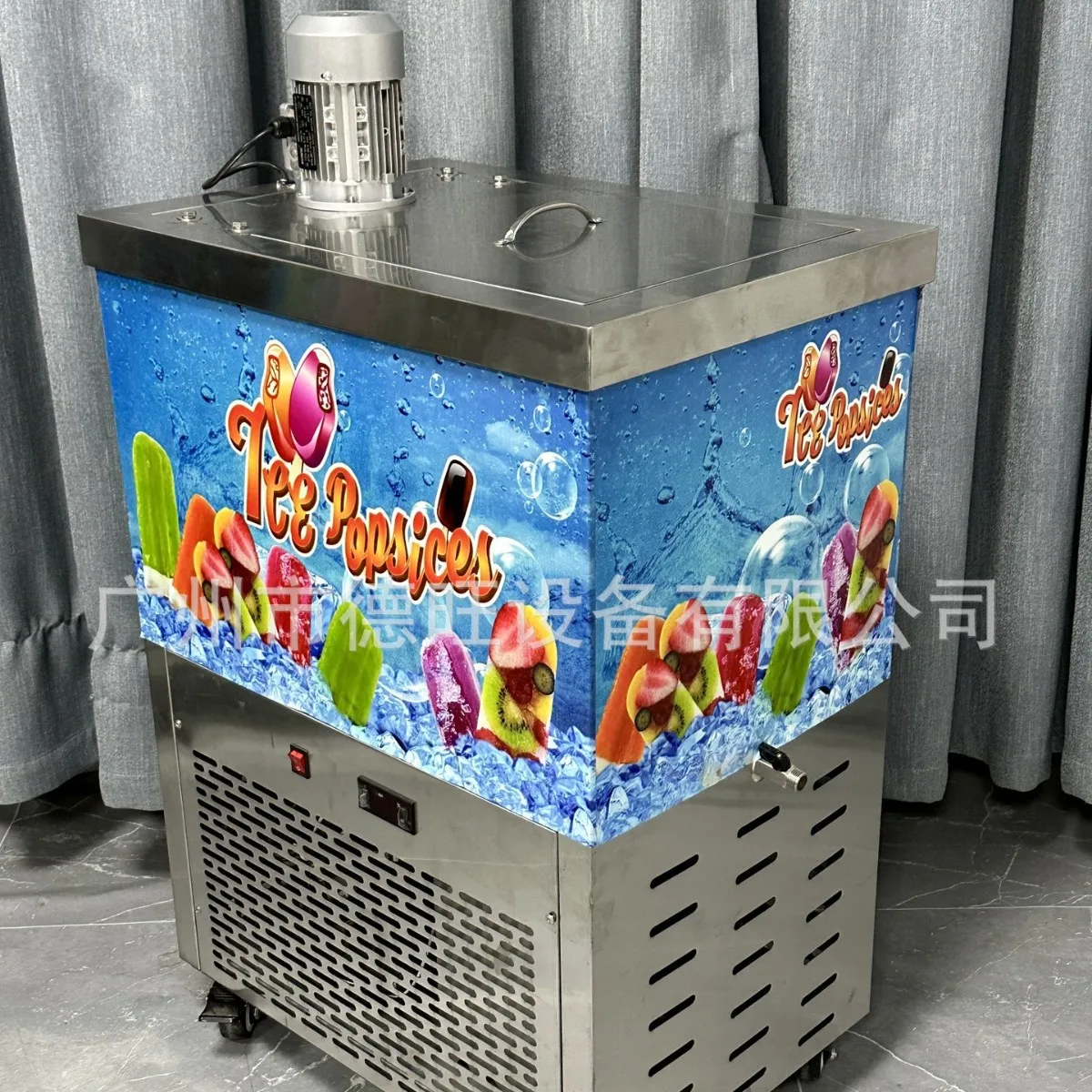 Commercial popsicle machine, 4000 popsicles/day output, made of stainless steel, old-fashioned popsicle machine, source factory.