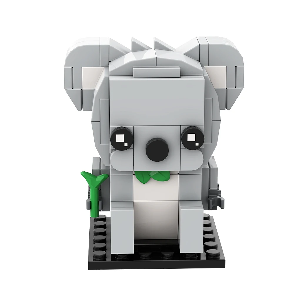 MOC-Animal Koala Design Building Block Set, Criatividade Idéias Bricks, Educação Brick Brinquedos, Kids Gift, Phascolarctos, Cinereus, Presente