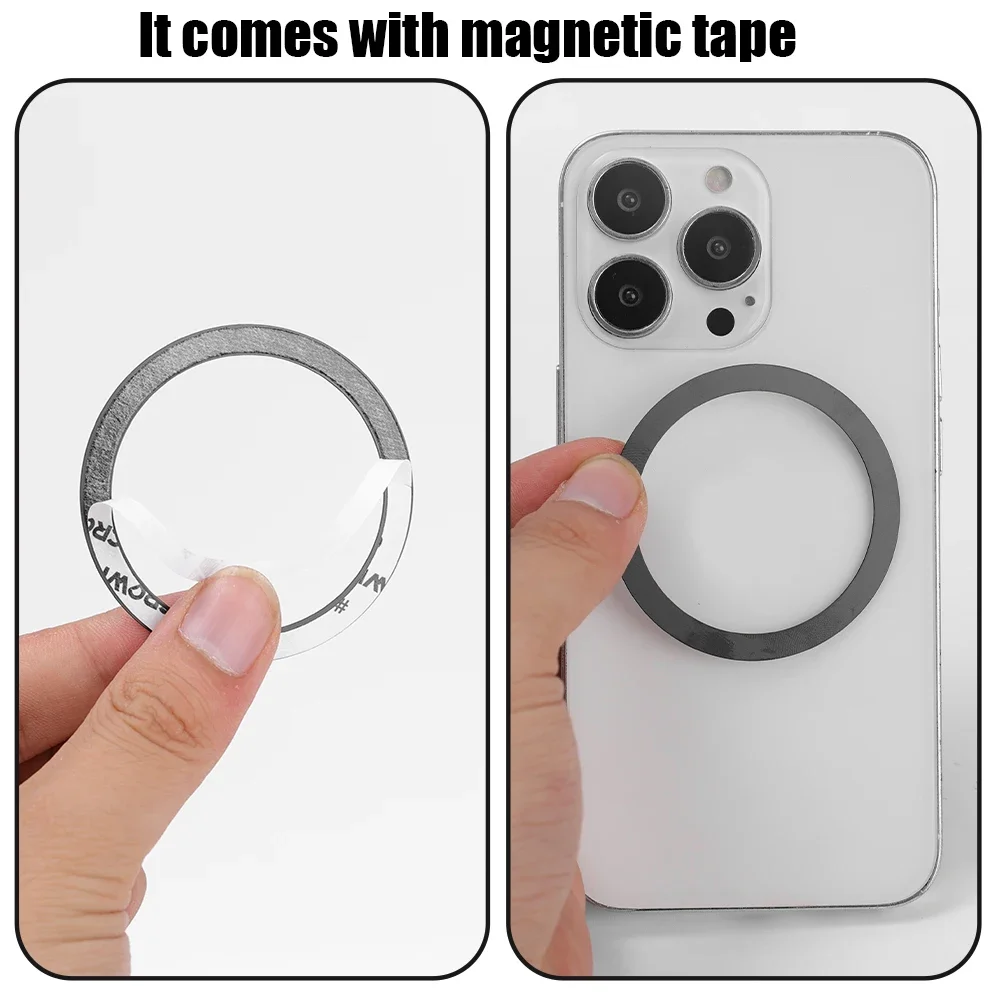 Universal Dual Magnetic Gym Phone Stander Rotation Double Sided Strong Magnet Phone Holder for Video Stand For iPhone 15 Samsung