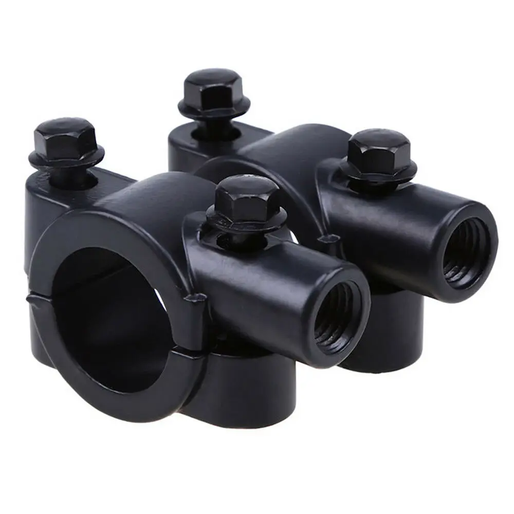 Aluminum Motorcycle Mirror Mount Holder Clamp Adaptor M10 Thread for Rearview Mirror Use on 22mm Diameter Handlebars Confirmed