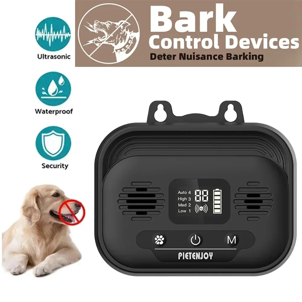 

Upgraded 50ft Effective Ultrasonic Barking Stop Device, Pet Barking Training Up Device Adjustable LCD Screen Dog Bark Deterrent